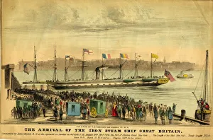 : The arrival of the iron steamship Great Britain in New York, 1845