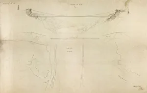 : Clifton Suspension Bridge competition drawing 3, by Isambard Kingdom Brunel