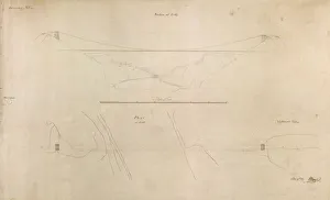 : Clifton Suspension Bridge competition drawing 4, by Isambard Kingdom Brunel