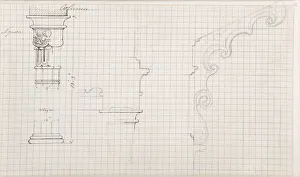 : Isambard Kingdom Brunel sketch: designs for columns
