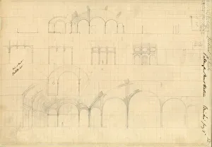 : Isambard Kingdom Brunel sketch: designs for the interior of Paddington Station, 1851