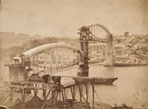 : Photograph of the Royal Albert Bridge, 1858