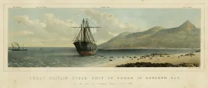: The SS Great Britain ashore in Dundrum Bay, 1846