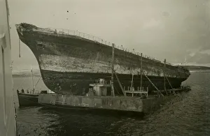 : SS Great Britain on Salvage Pontoon, 1970