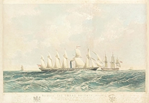 : The SS Great Britain at sea, 1845