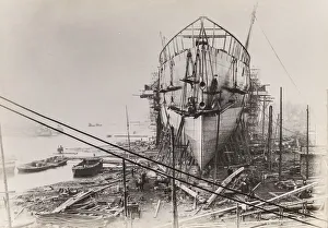 : The SS Great Eastern under construction