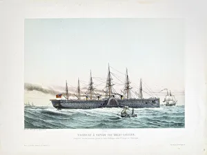 : The SS Great Eastern laying the transatlantic cable